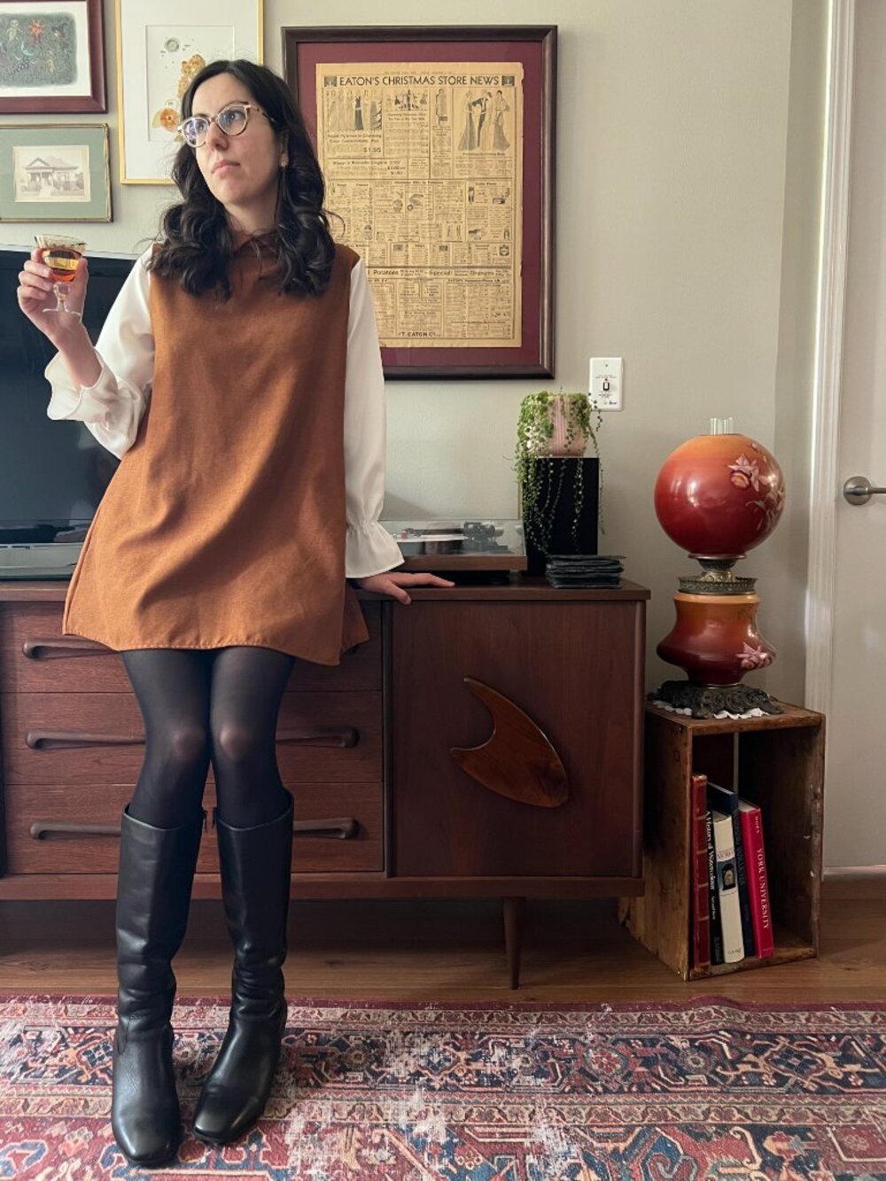 Retro 60s-Style Minidress with Peter Pan Collar